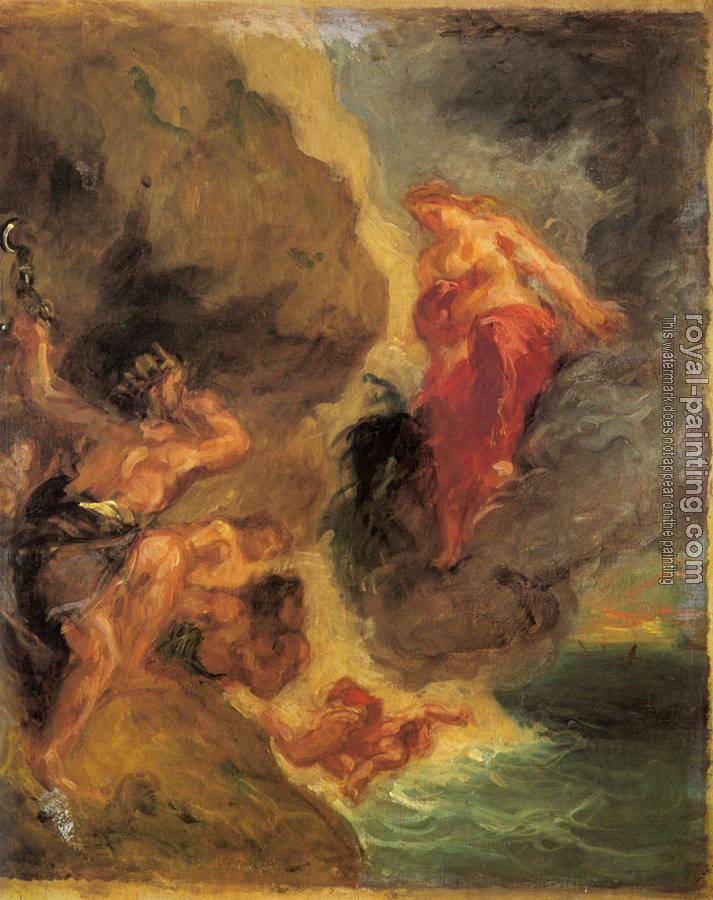 Eugene Delacroix : Winter, Juno and Aeolus